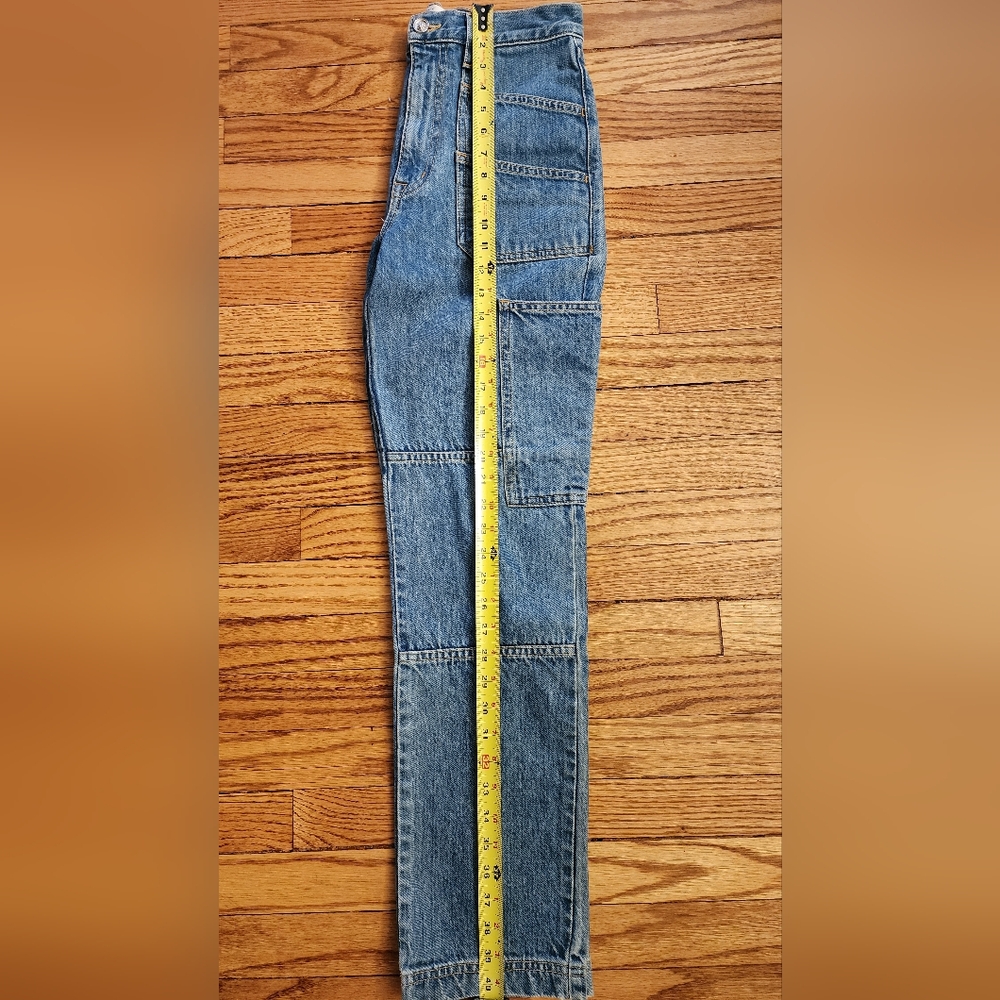SLVRLAKE - Savior Denim Jeans Size 27 Blue Medium Wash Cargo Pants Retail $329 - Picture 14 of 16